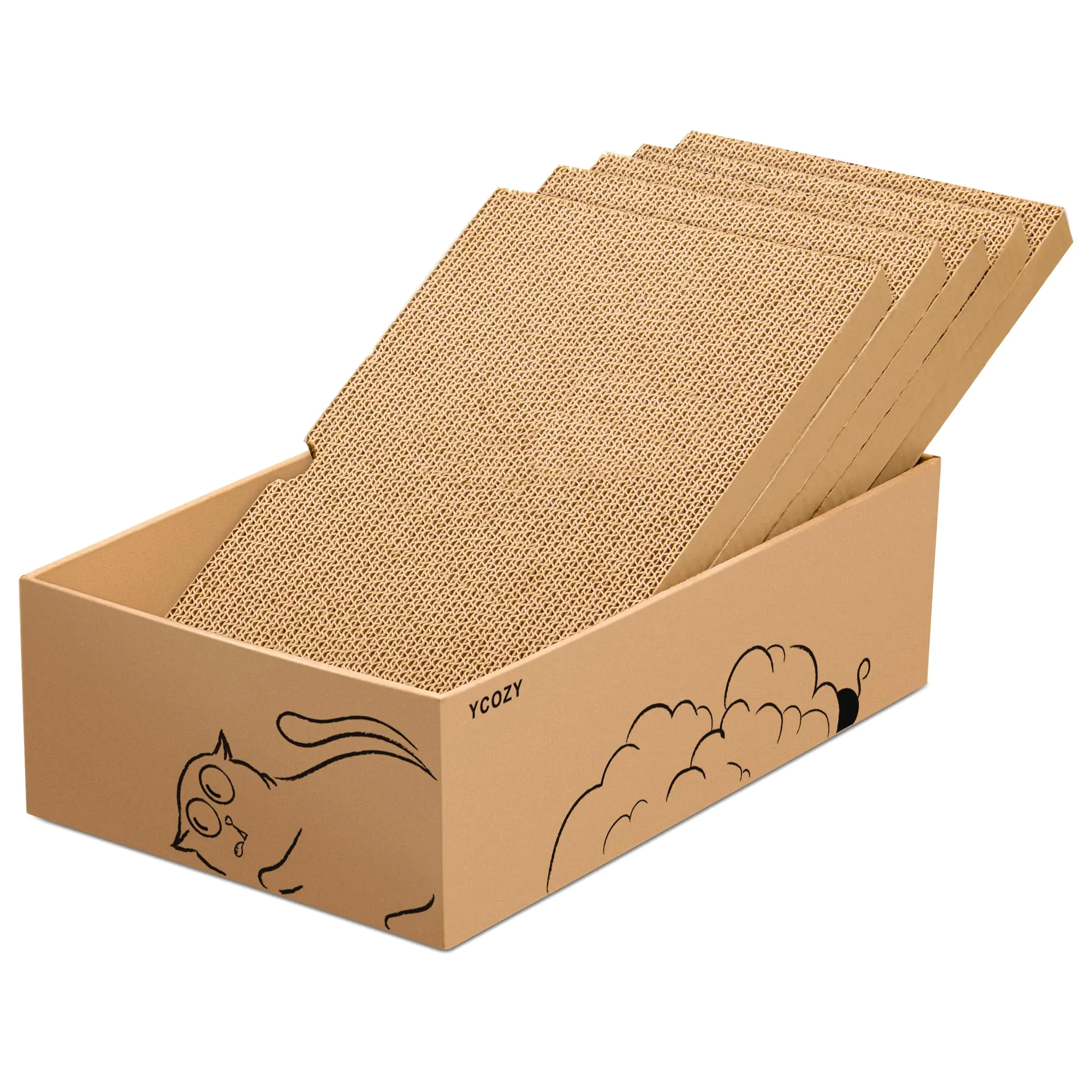 Ycozy Cat Scratcher Box 5-in-1